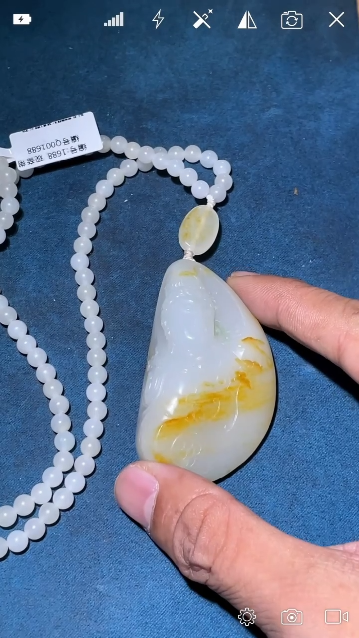 未镶嵌和田玉把件q001688   观音