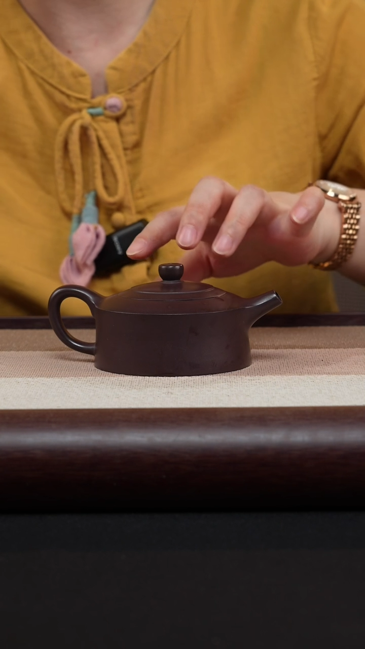 【闪购商品】紫砂茶壶周盘-老紫泥-MH-1606