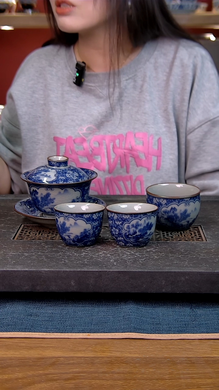 简装家用款4件套 老陶泥开片纹陶瓷茶具