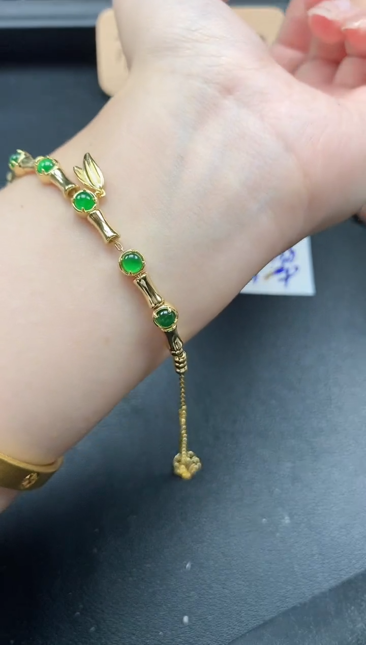 翡翠戒指银S925镶嵌515-4