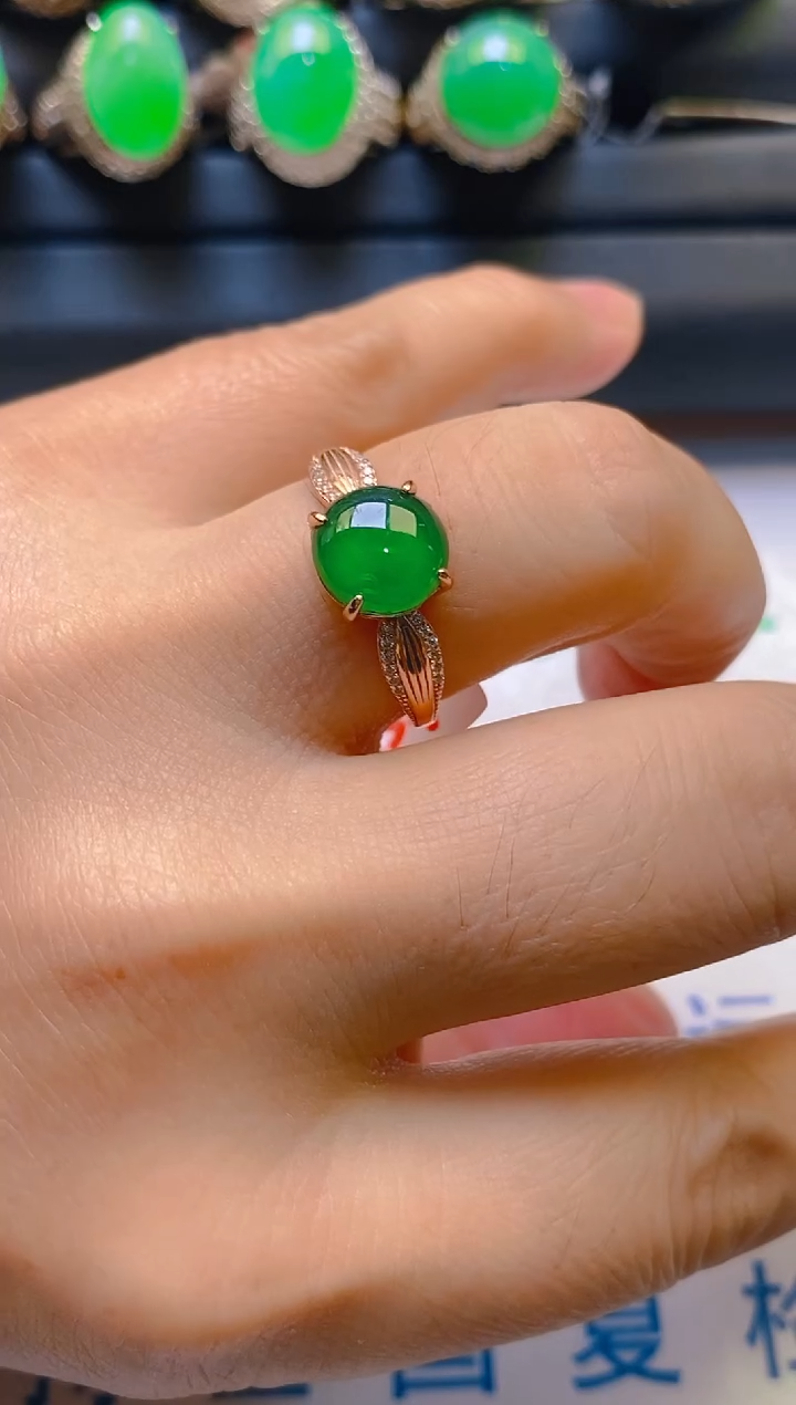 【闪购商品】翡翠耳饰银S925镶嵌天然A货翡翠1