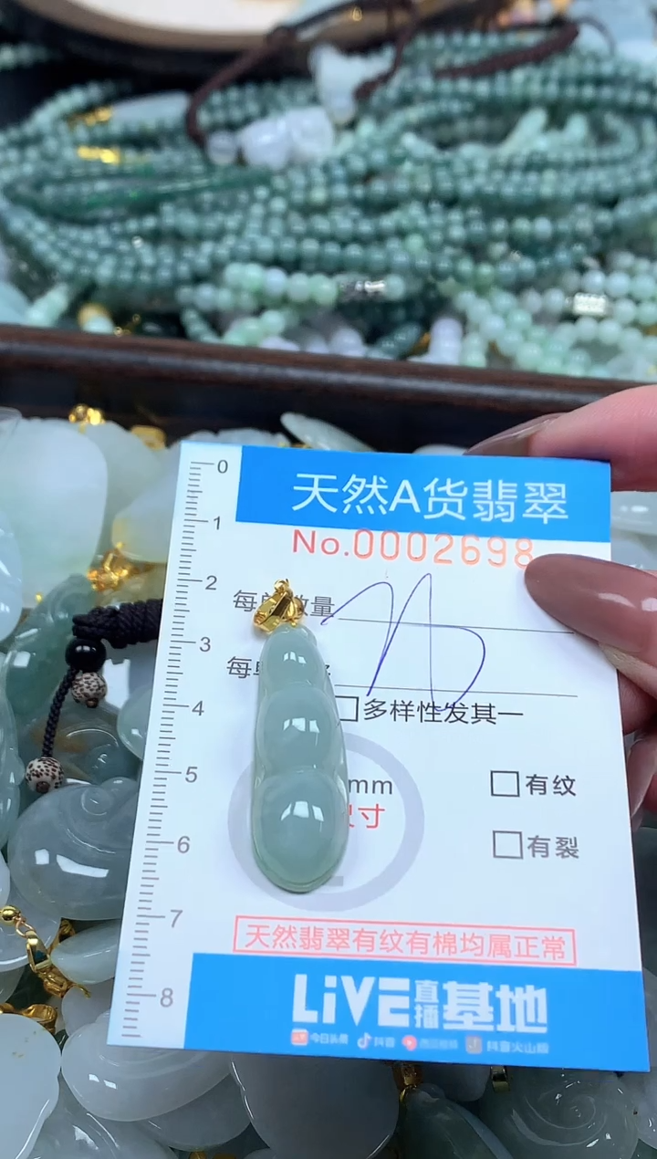 颈饰未镶嵌翡翠净货挂件-2698