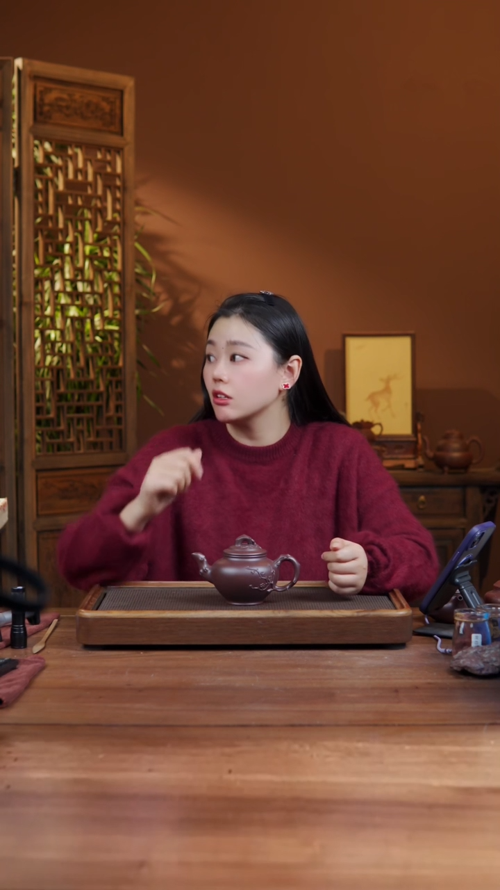 【闪购商品】紫砂茶壶金龙血梅报春375CC
