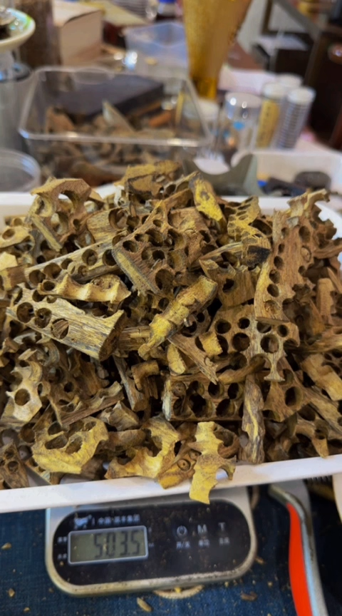 【闪购商品】沉香摆件棋楠车珠碎料500克