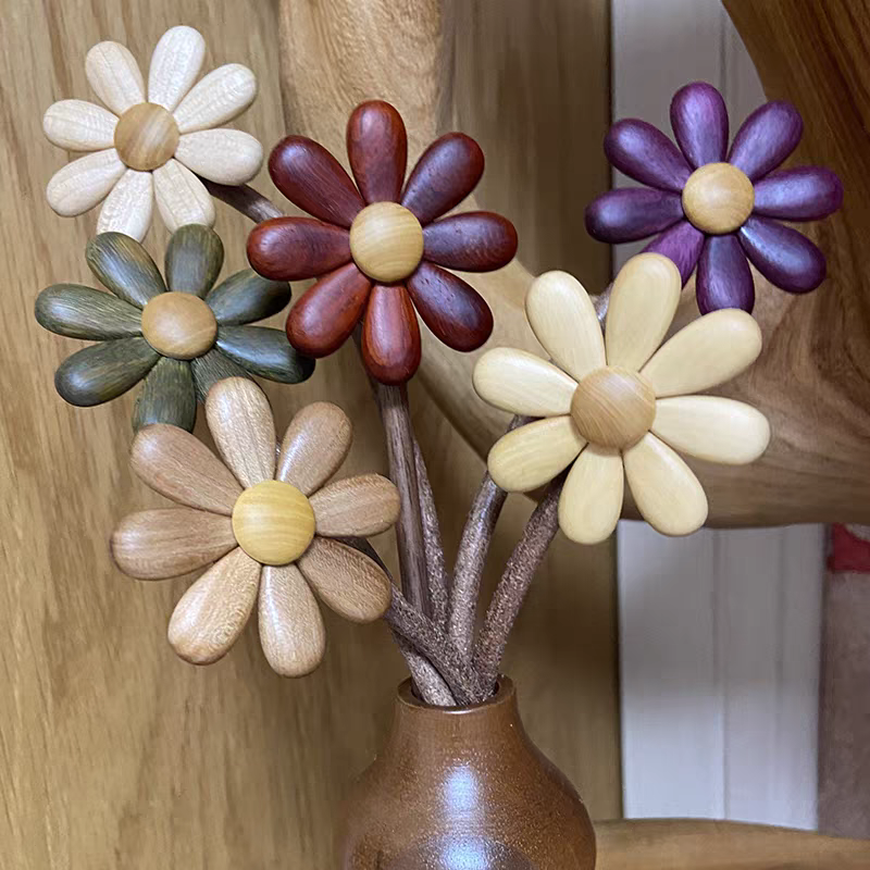 送你一朵小红花 怎么能逃出这花花世界~实木小花