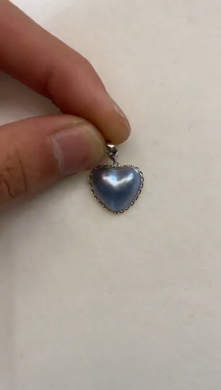 18K金镶嵌颈饰拼合珍珠（马贝珠） 16-17