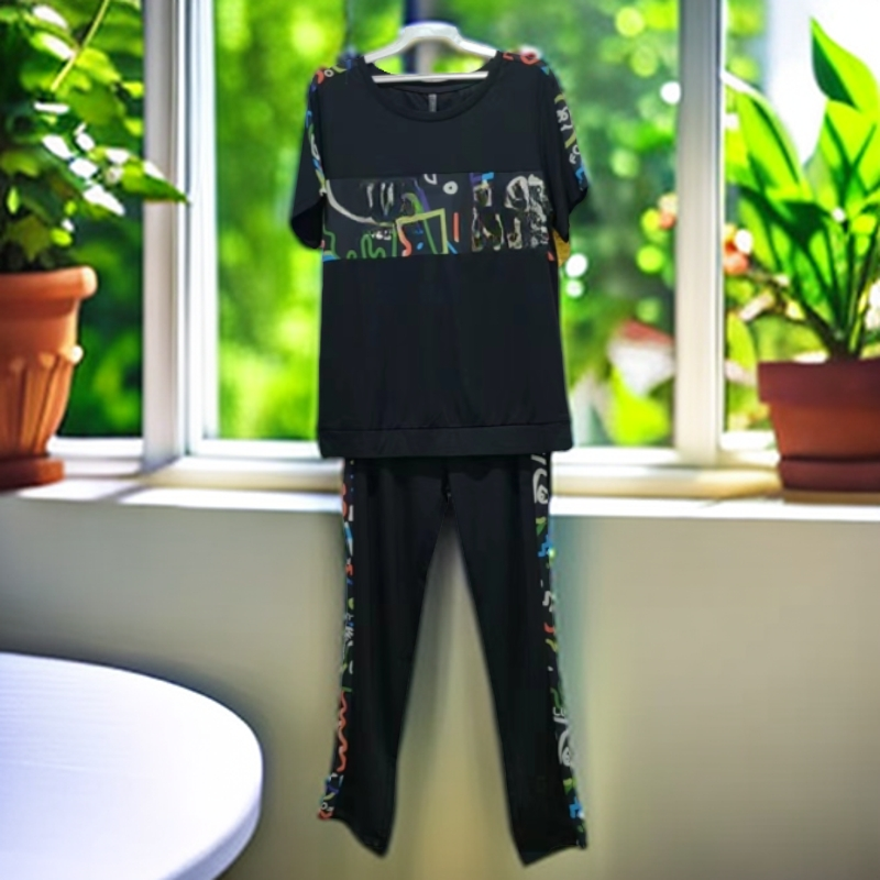 夏装套装休闲运动夏两件套女款Q340