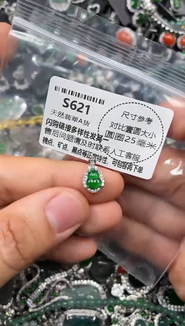 颈饰未镶嵌翡翠S621手机挂