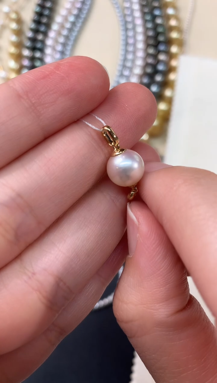 【闪购商品】海水珍珠吊坠18K金镶嵌A278|1380