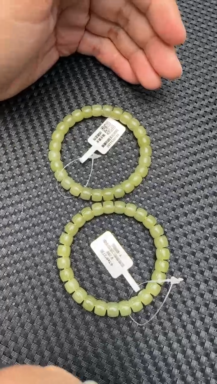 未镶嵌手串和田玉若羌黄口手串卡7X8 多样性发其一