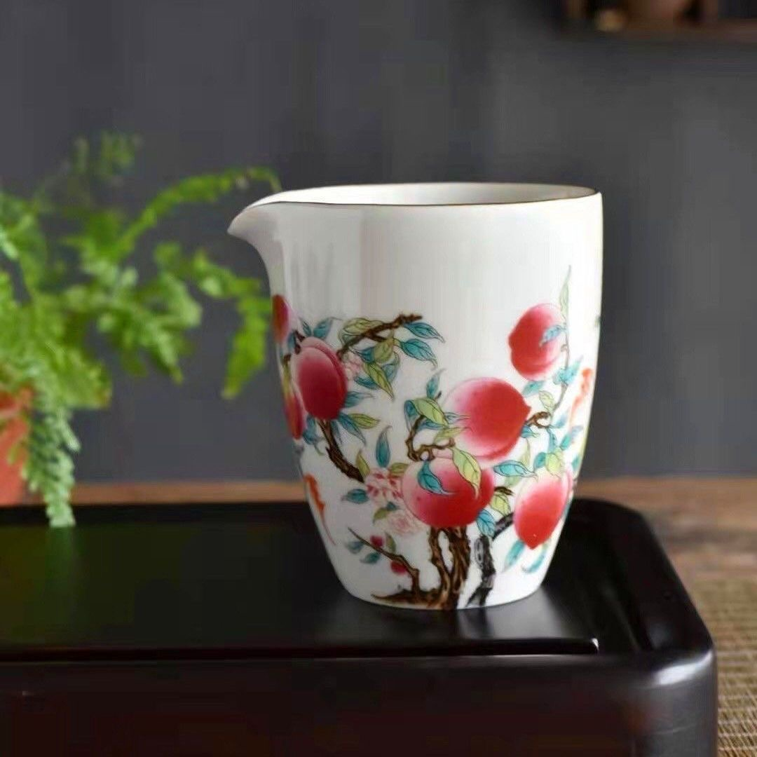 茶具当代精美九桃公道杯陶瓷茶道器具-0112