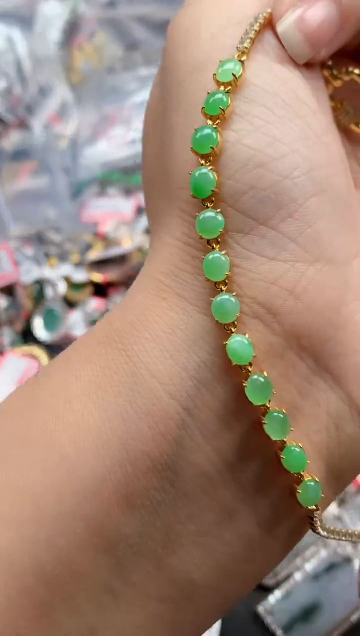 银S925镶嵌戒指翡翠天然A货缅甸翡翠