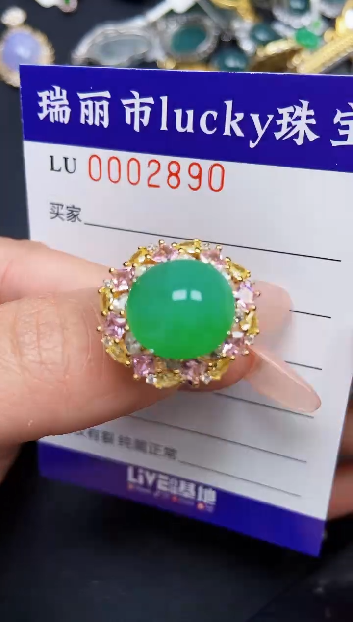 【闪购商品】翡翠颈饰银S925镶嵌2890