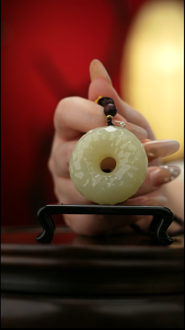 玉【平安扣】天然玉手把件