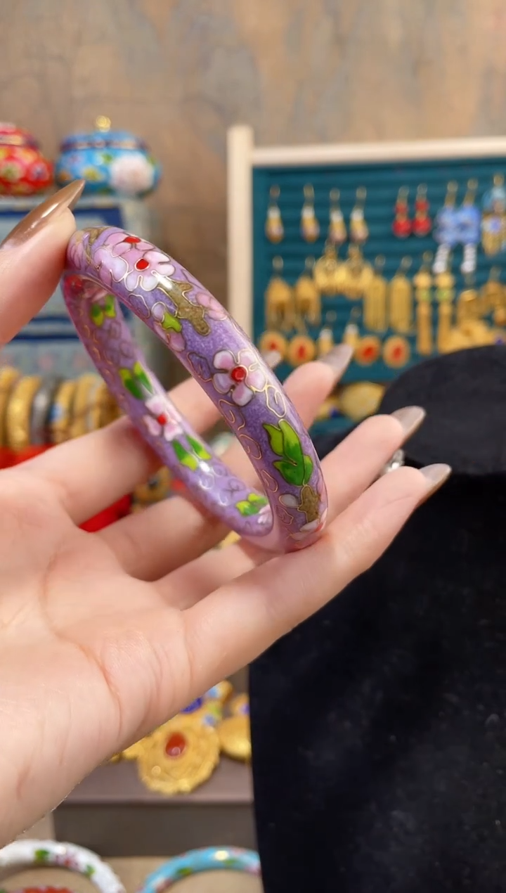 【闪购商品】非遗景泰蓝镯子紫色