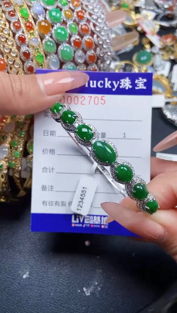 【闪购商品】翡翠颈饰银S925镶嵌2705