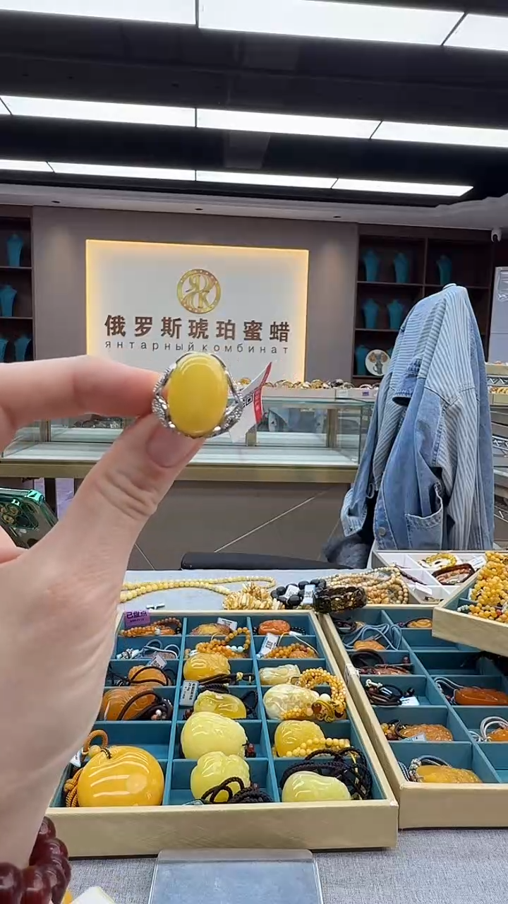 未镶嵌琥珀戒指秒拍号 假一罚三 103