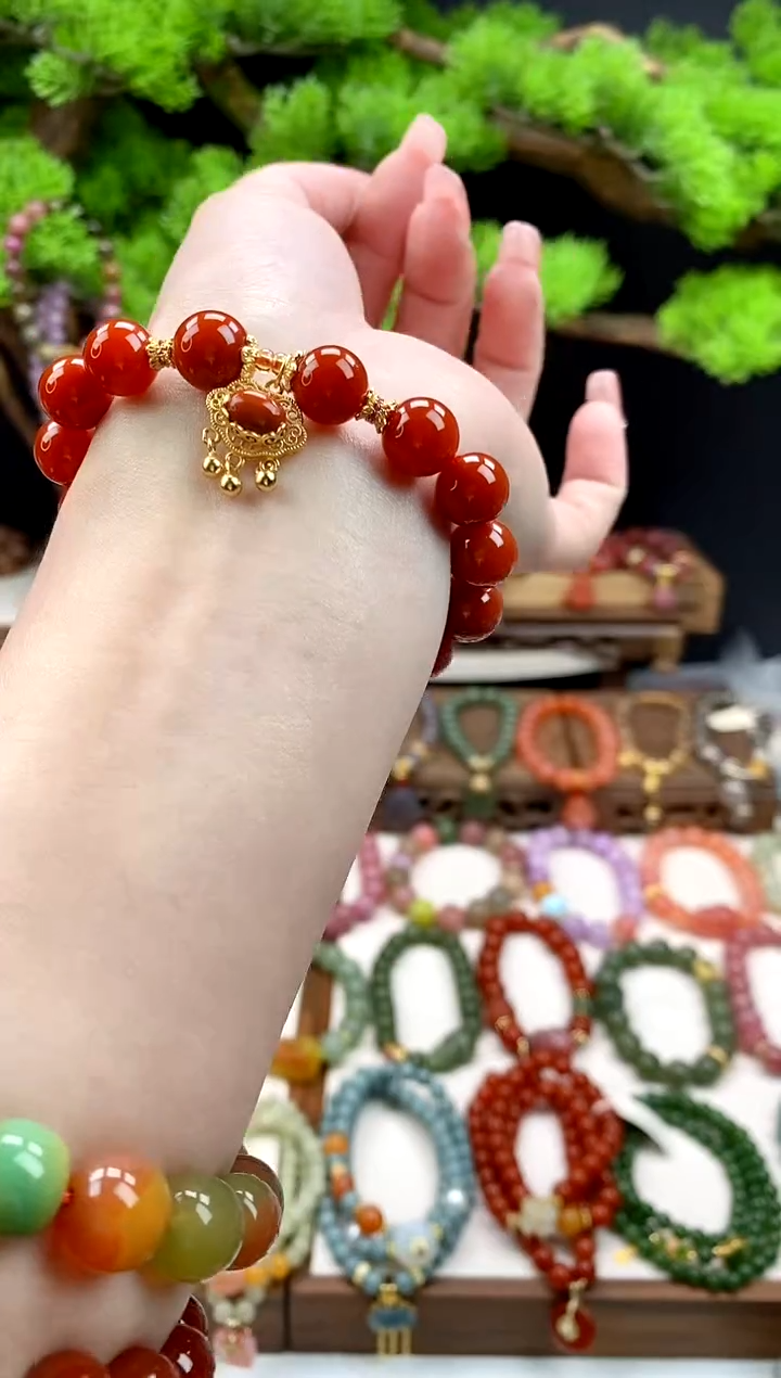 【闪购商品】玛瑙手饰未镶嵌如意锁