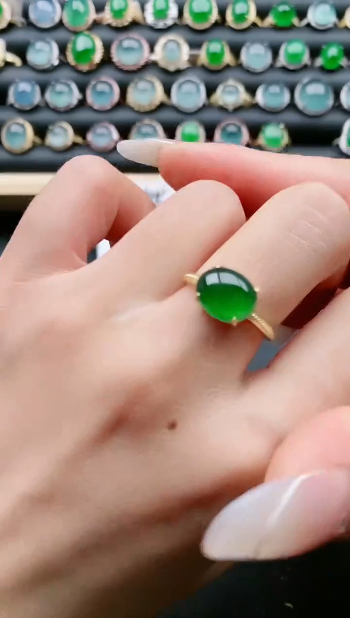 【闪购商品】翡翠戒指银S925镶嵌1111111