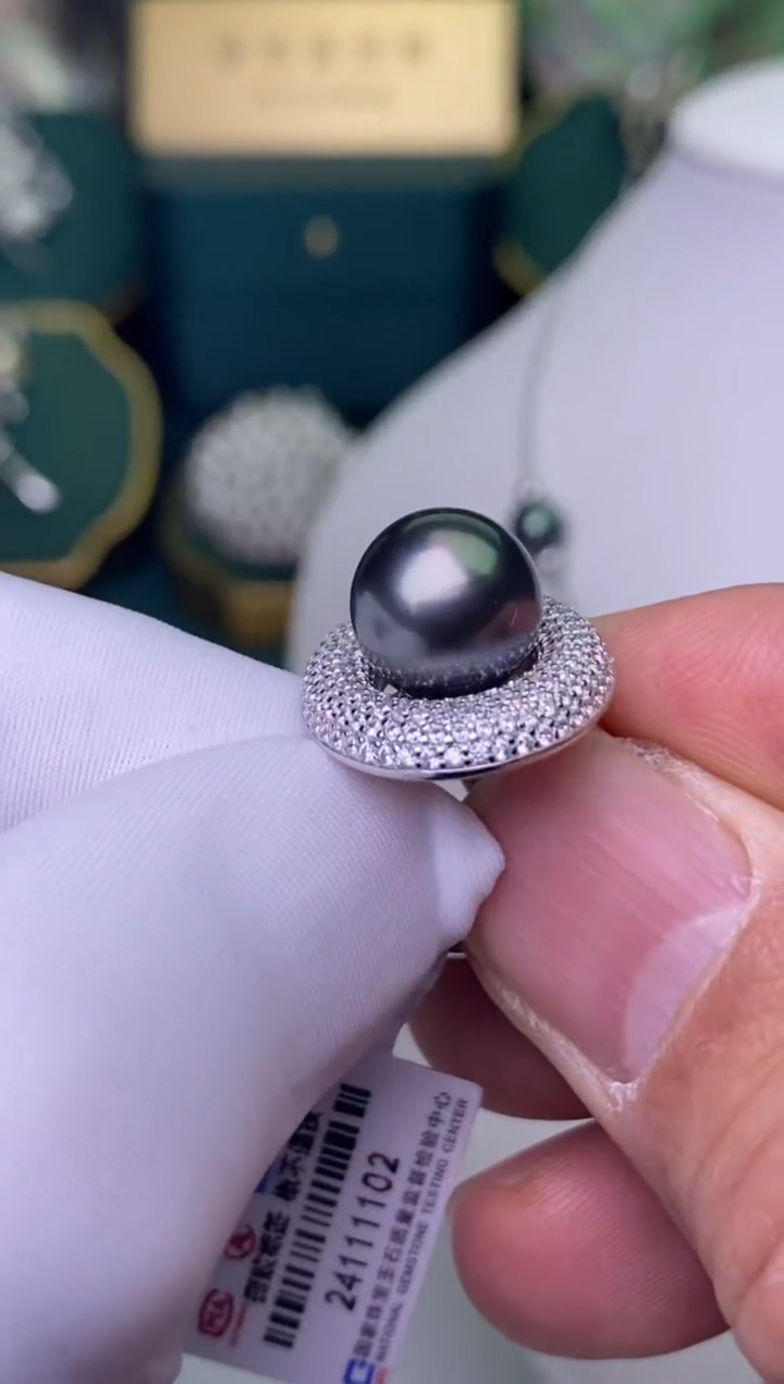 【闪购商品】海水珍珠戒指银S925镶嵌1