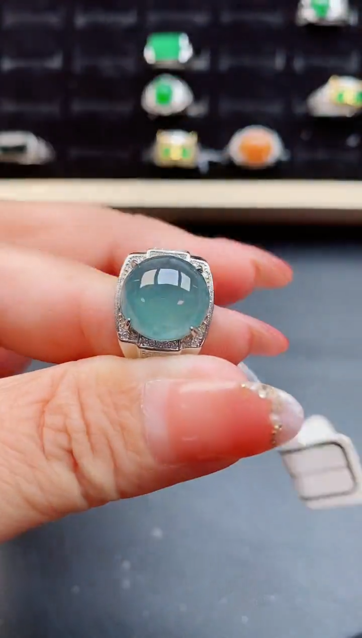 【闪购商品】翡翠戒指银S925镶嵌508550