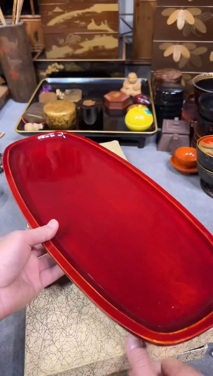 春庆塗 长茶盘 大漆漆器大漆漆器