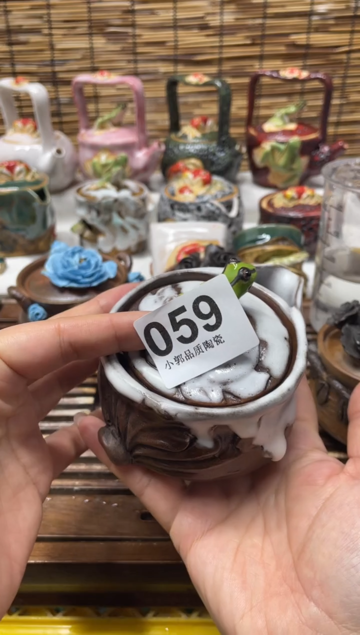 【闪购商品】杯059精美粗陶手工柴烧