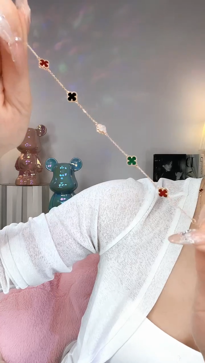 【闪购商品】玛瑙/玉髓手链18K金镶嵌彩色手链