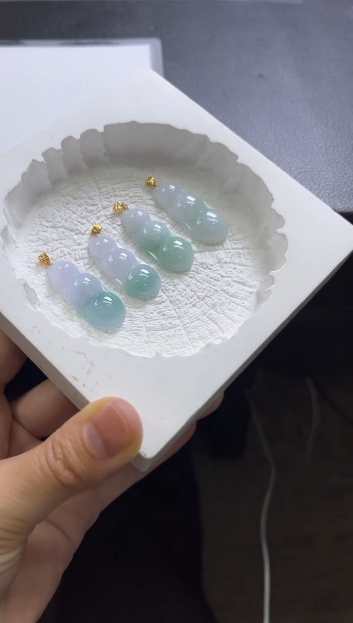 【闪购商品】翡翠颈饰18K金镶嵌A377/多样性发一件/配绳子