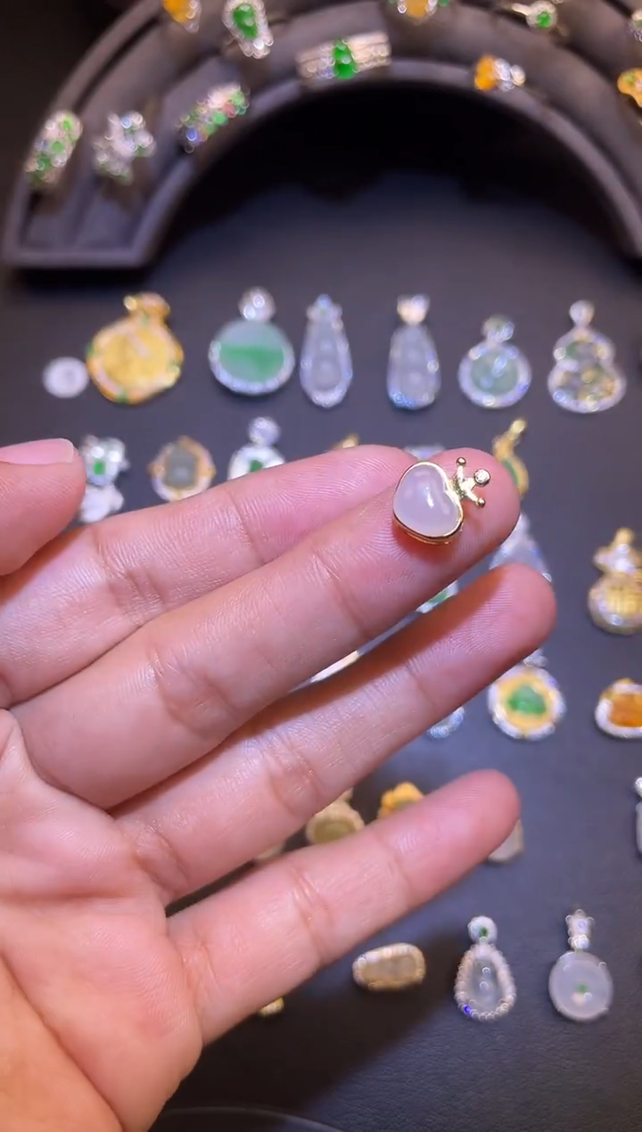 吊坠(不含链)银S925镶嵌翡翠1