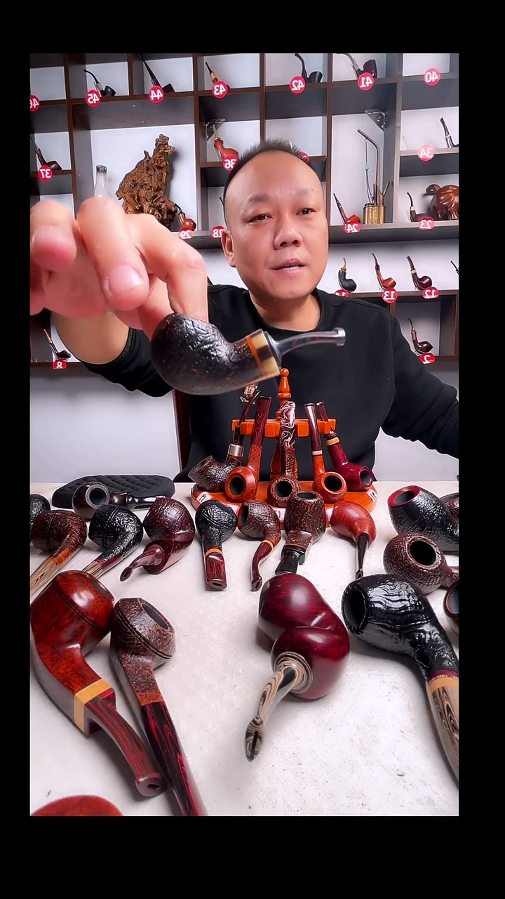 意大利石楠木手工打磨烟斗