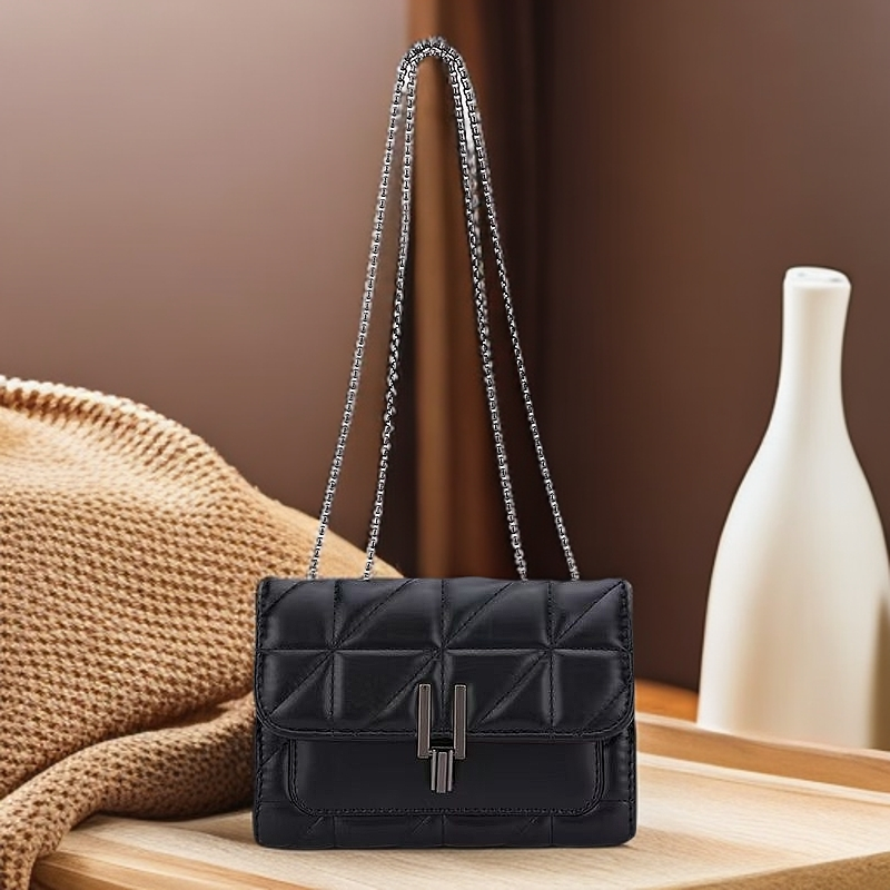 女包2025新款潮小香风菱格链条包斜挎包女士包包单肩包小方包9004