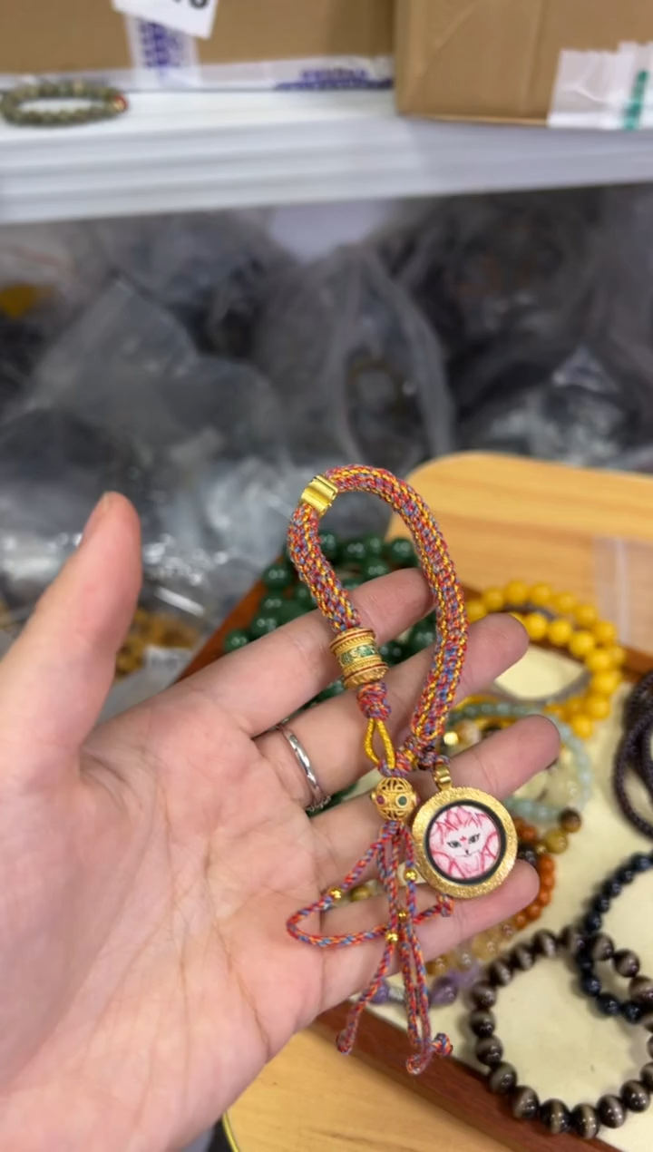 【闪购商品】吊坠九尾狐唐卡手编绳[0074]