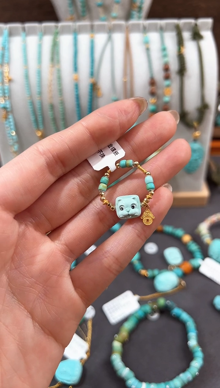 【闪购商品】绿松石戒指18K金镶嵌绿松石戒指