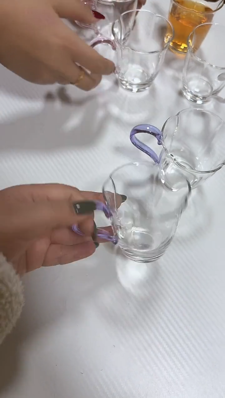 紫色把杯花口2只