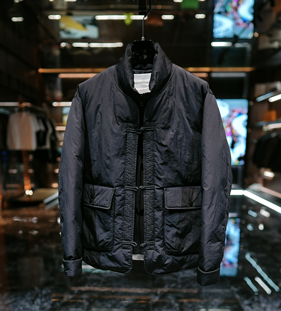 「Y6562」“新中式假俩件羽绒服” 简约高级立领国潮中式风保暖羽绒服