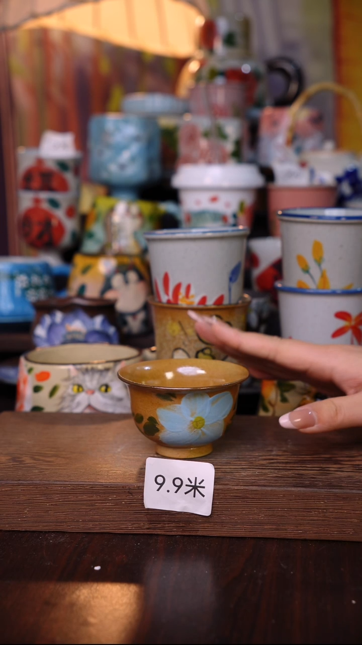 杯子陶泥垚手作 景德镇手工手绘陶瓷器物