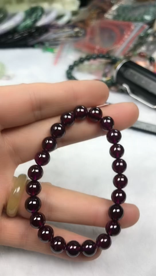 【闪购商品】石榴石手链未镶嵌【8MM】
