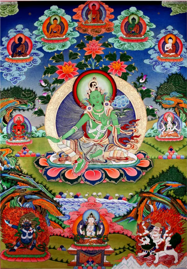 唐卡绿度母TK16123