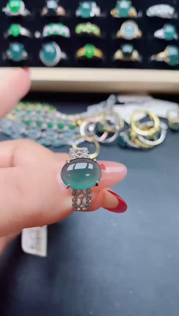 【闪购商品】翡翠戒指银S925镶嵌50805850