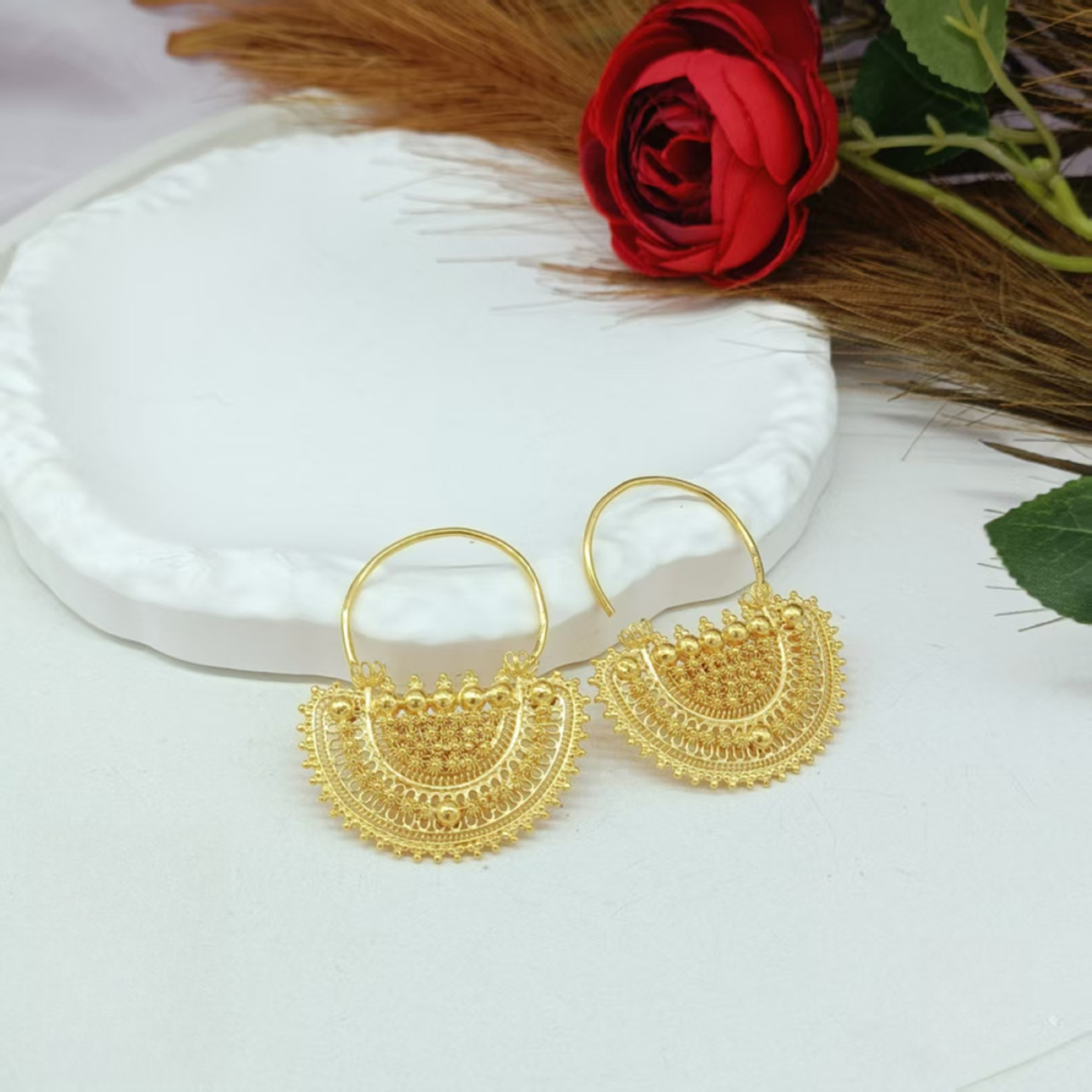 合金耳饰 12  kaplima altun镂空宽面时尚手镯手工气质轻奢百搭