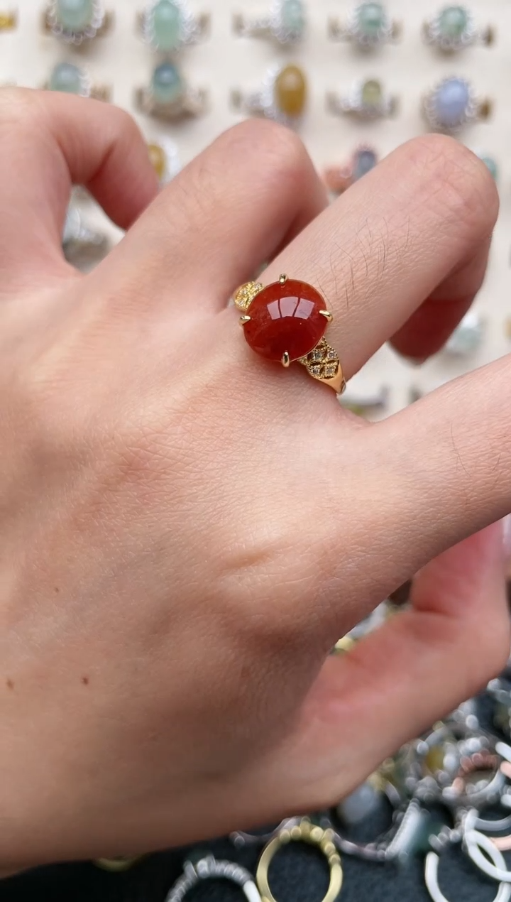 【闪购商品】翡翠戒指银S925镶嵌1111