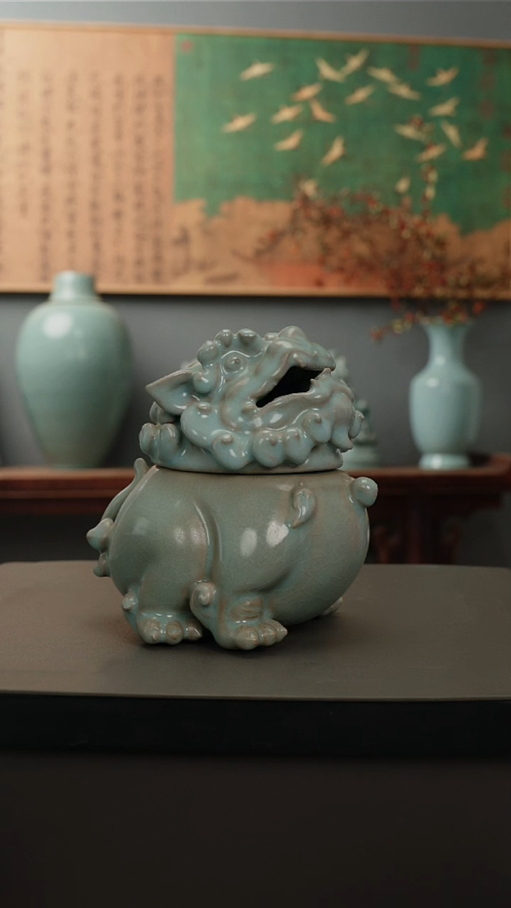 原产地原矿   狮子出香炉  微瑕 