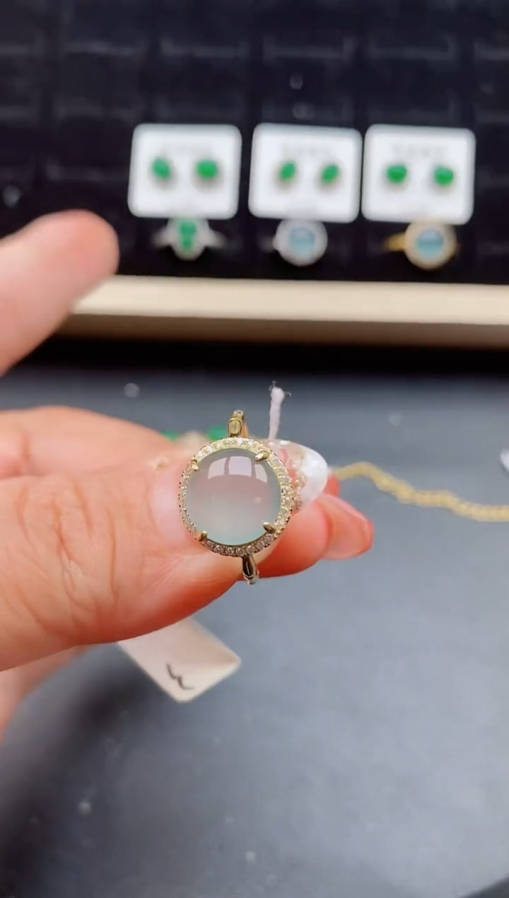【闪购商品】翡翠戒指银S925镶嵌12121