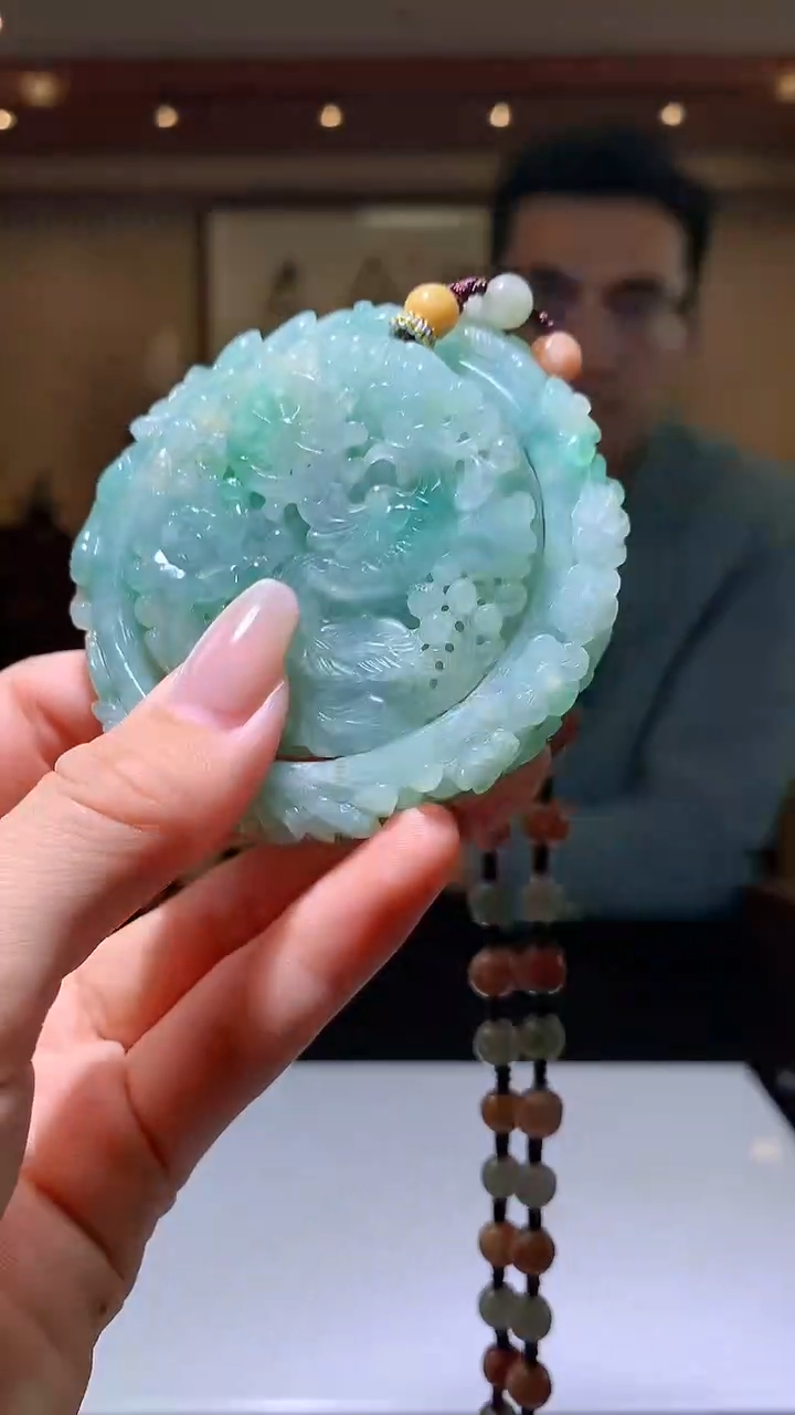 【闪购商品】定制翡翠未镶嵌1085hm-毛货套镯(赠珠链）58