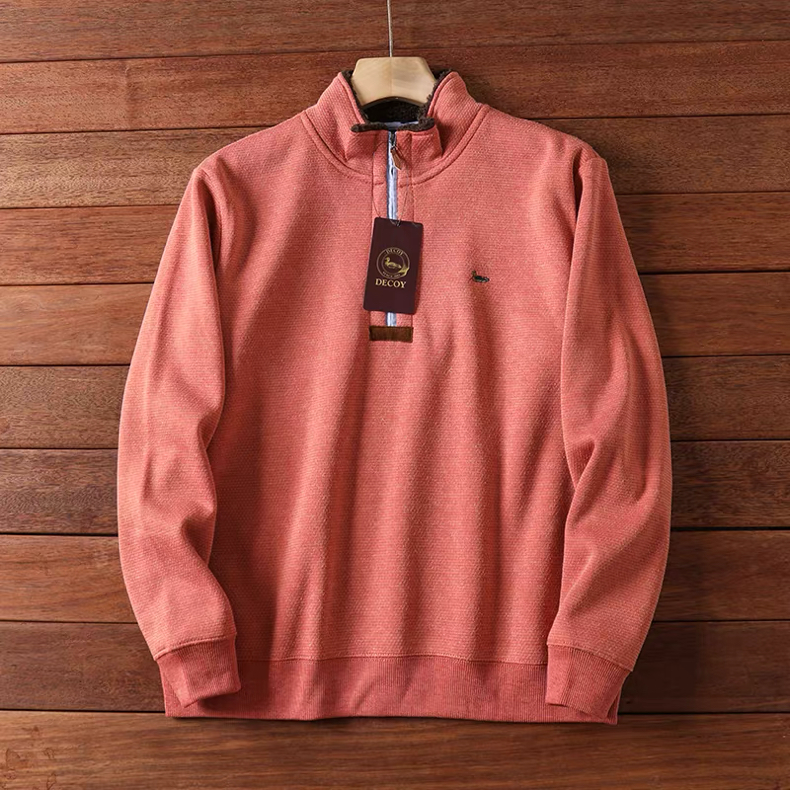 日单！卫衣男士秋冬加绒加厚保暖半拉链套头衫打底衫