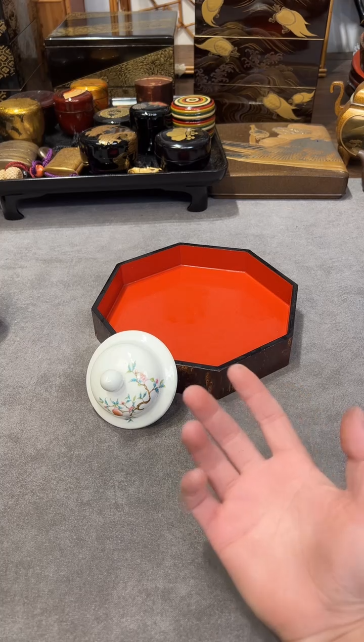 樱皮 果子钵 大漆漆器大漆漆器