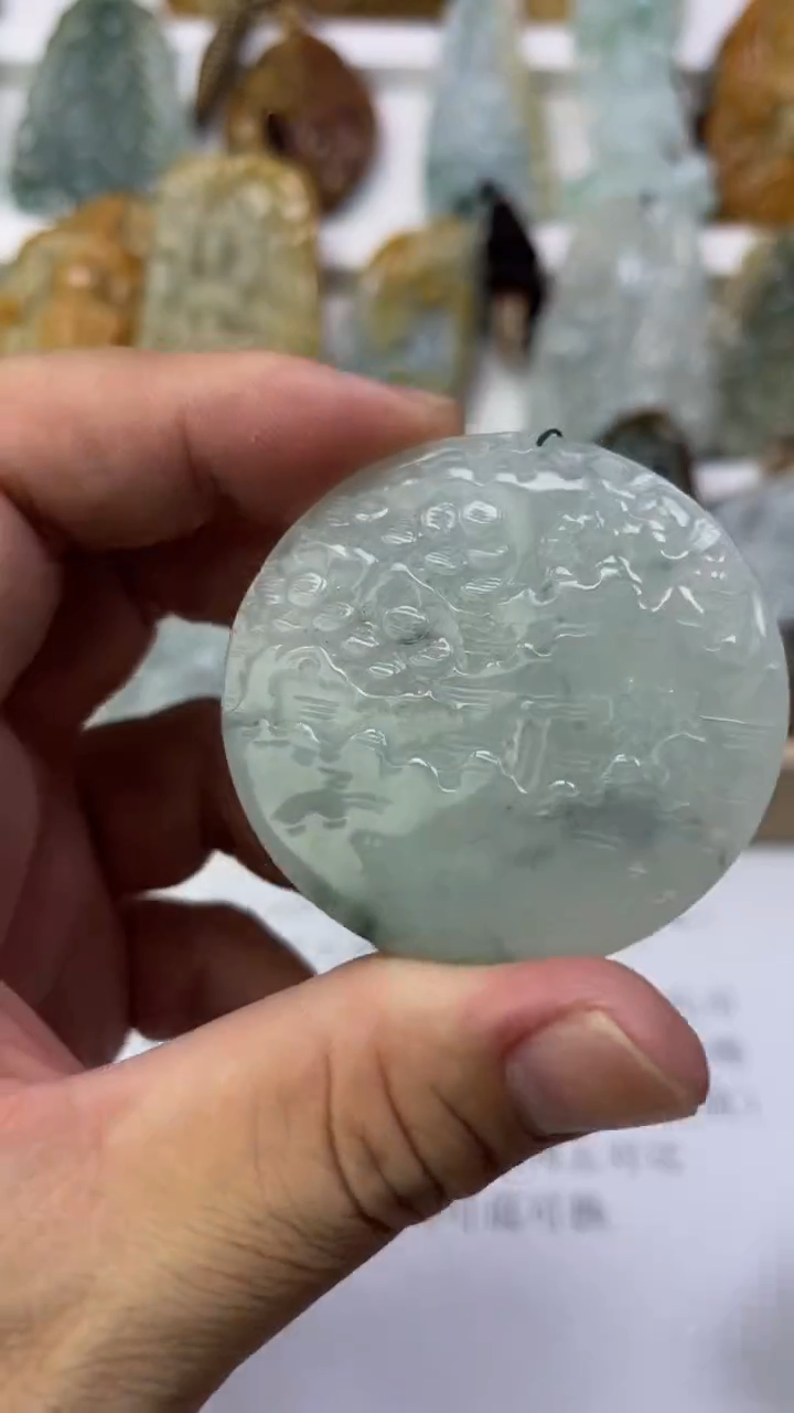 翡翠未镶嵌颈饰雷*@天然A货缅甸翡翠