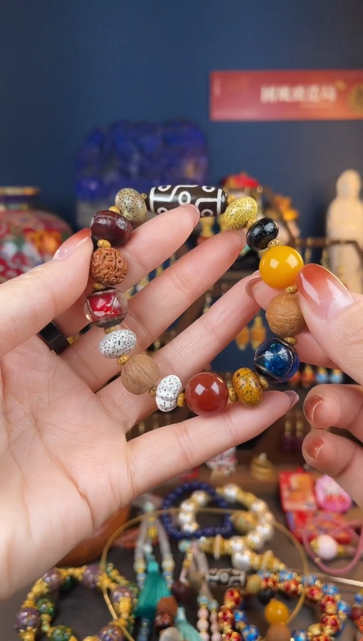 【闪购商品】玛瑙/玉髓手串未镶嵌379号蓝色喜鹊珐琅胸针