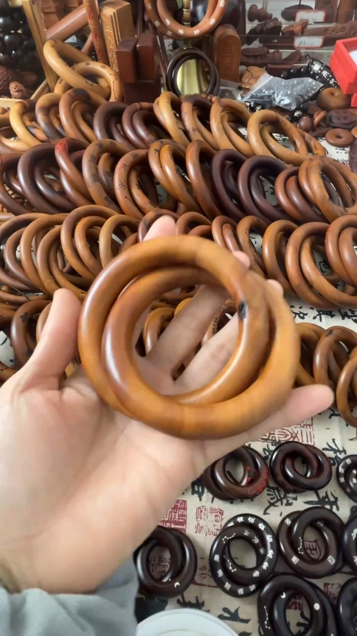 枣木乾坤圈枣木微瑕圈口一物一拍